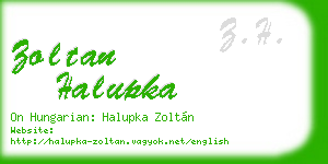 zoltan halupka business card